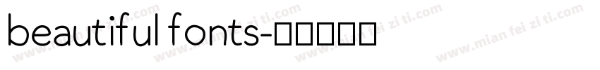 beautiful fonts字体转换